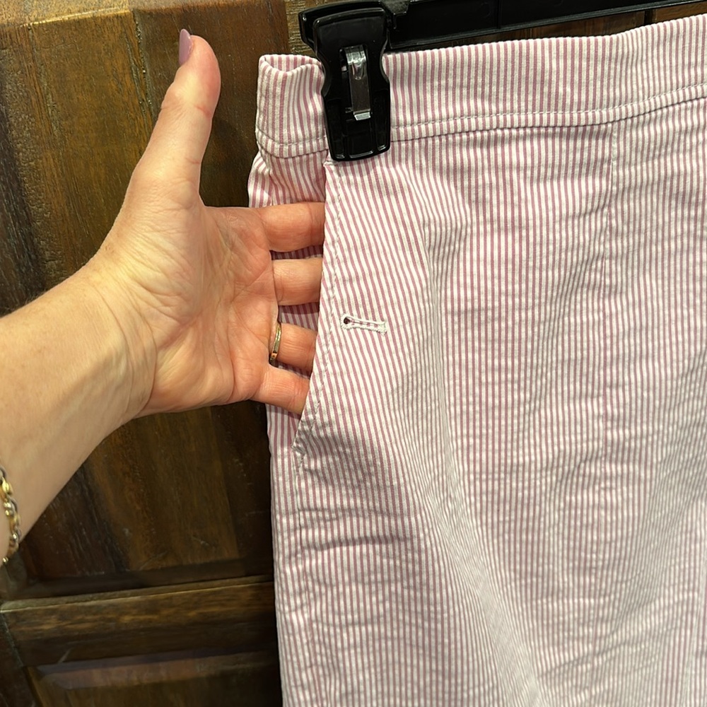 J Crew Pencil Skirt In Seersucker - Picture 3 of 6